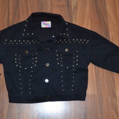 Чёрные,Джинсовые пиджачки в стиле OVERSIZE для девочек.Размер 6-16,Фирма S&D,Венгрия